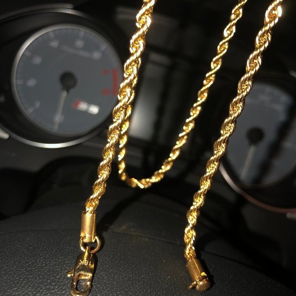 18K Gold Lobster Chain With Clasp - Picture 1 of 3